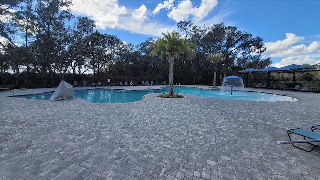 443 Cool Summer Ln, Davenport, FL 33837 - community pool with a patio