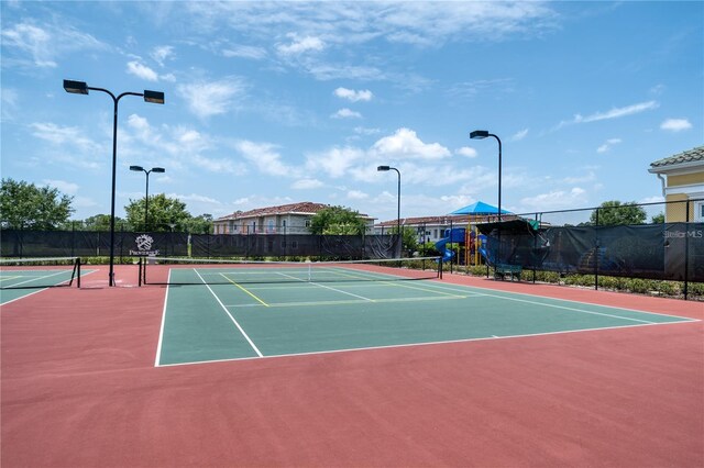 2333 Pinehurst Ct, Davenport, FL 33837 - view of tennis court with community basketball court