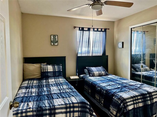 2734 Rio Grande Trl Unit 2734, Kissimmee, FL 34741 - bedroom with ceiling fan and a closet