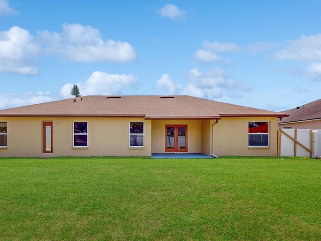 3811 Gator Bay Ln, Saint Cloud, FL 34772 - back of property featuring stucco siding, a patio, and french doors