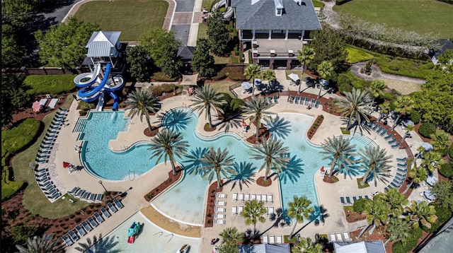 575 Oakleaf Plantation Pkwy Unit 515, Orange Park, FL 32065 - bird's eye view of a pool area