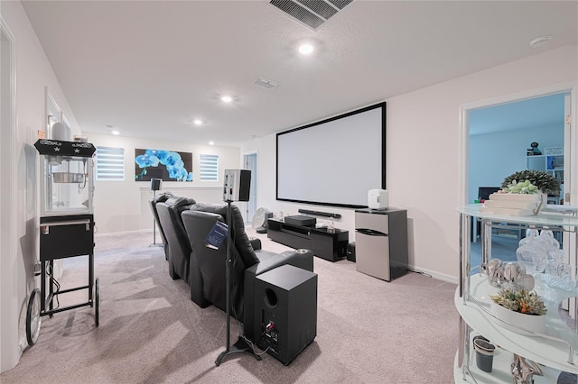 454 Hamlet Loop, Davenport, FL 33837 - home theater with light colored carpet, baseboards, and recessed lighting