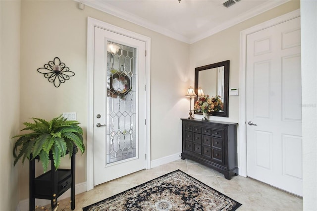 1703 Encinitas Way, Kissimmee, FL 34759 - foyer entrance featuring ornamental molding, baseboards, and light tile patterned floors