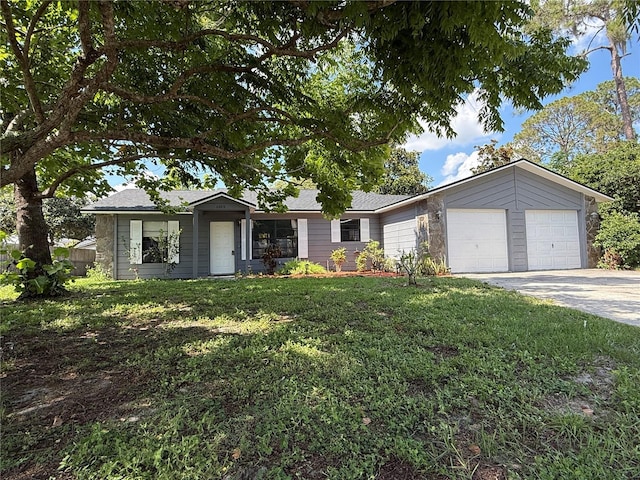 6489 Creation St, Saint Cloud, FL 34771 - single story home featuring an attached garage, driveway, and a front lawn