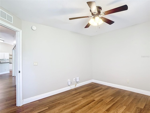 30 Lake Diamond Ave, Ocala, FL 34472 - empty room featuring wood finished floors, baseboards, a smoke detector, and a ceiling fan