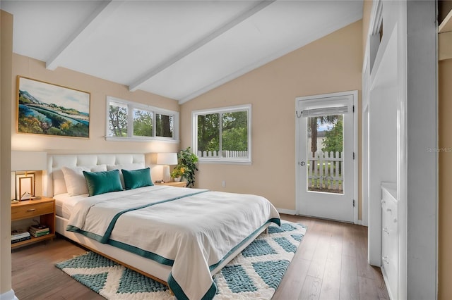 710 Carlton Ave, Lake Wales, FL 33853 - bedroom featuring access to exterior, light wood-type flooring, and baseboards