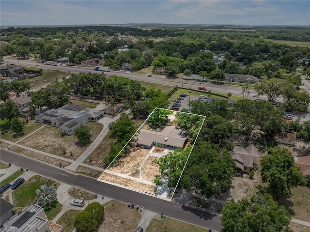 710 Carlton Ave, Lake Wales, FL 33853 - aerial view of property and surrounding area featuring property boundaries highlighted