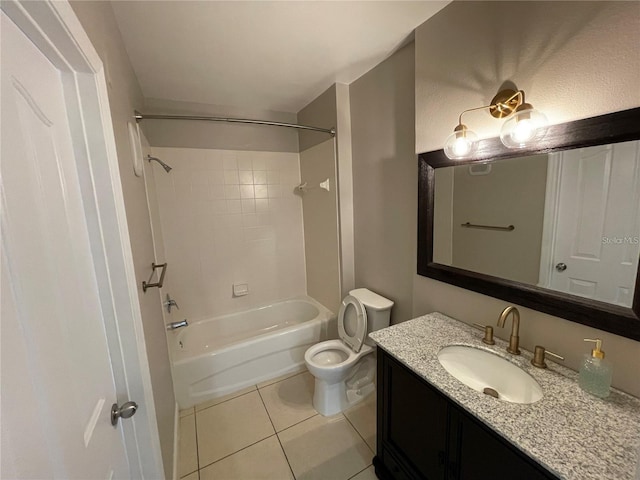 1020 Siena Park Blvd W Unit 304, Kissimmee, FL 34747 - bathroom featuring tile patterned floors, toilet, vanity, and tub / shower combination