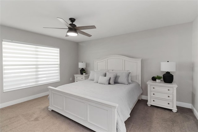 3211 Sweet Acres Pl, Saint Cloud, FL 34772 - bedroom featuring light colored carpet, baseboards, and a ceiling fan