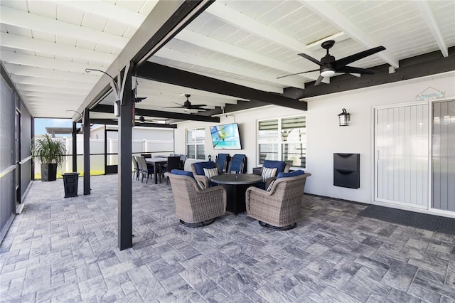 3211 Sweet Acres Pl, Saint Cloud, FL 34772 - view of patio / terrace featuring a ceiling fan and outdoor dining space