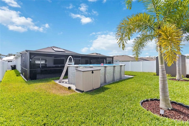 3211 Sweet Acres Pl, Saint Cloud, FL 34772 - rear view of house with a sunroom