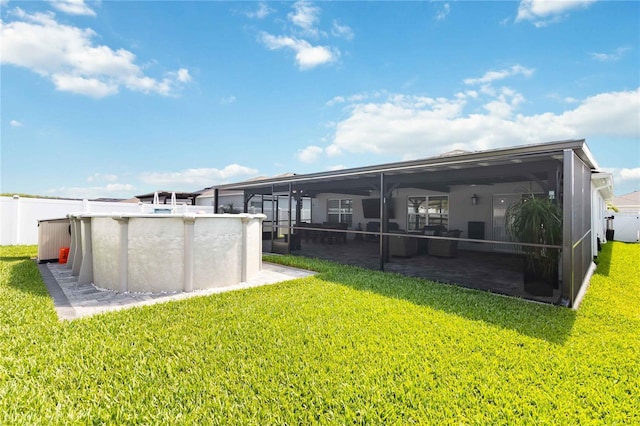 3211 Sweet Acres Pl, Saint Cloud, FL 34772 - rear view of property with an outdoor pool