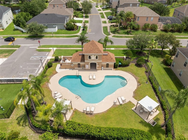 15037 Cedar Branch Way, Orlando, FL 32824 - aerial perspective of suburban area featuring a pool area