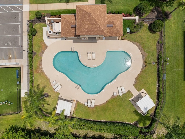 15037 Cedar Branch Way, Orlando, FL 32824 - bird's eye view of a pool area