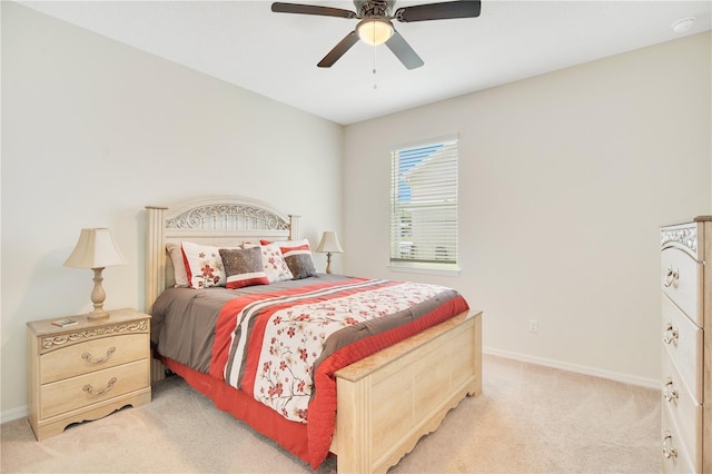 5133 Chickadee St, Saint Cloud, FL 34771 - bedroom with light carpet, baseboards, and ceiling fan