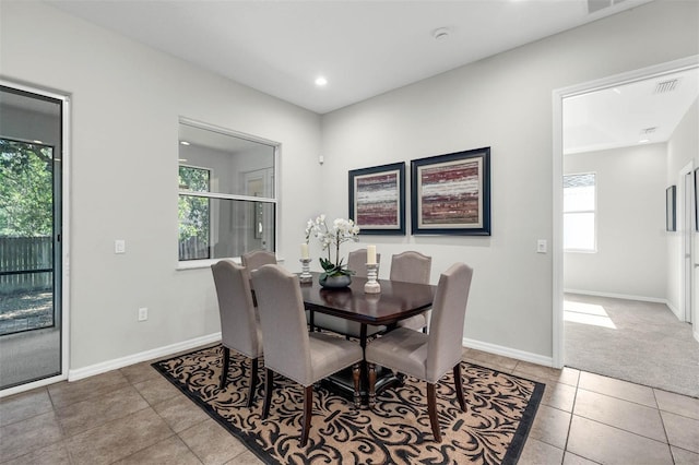 6479 Apple St, Saint Cloud, FL 34771 - dining space with tile patterned flooring, baseboards, and recessed lighting