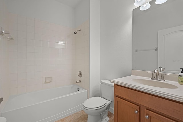 1394 Palmetto Dunes St, Champions Gate, FL 33896 - full bath featuring vanity, toilet, tub / shower combination, and tile patterned floors