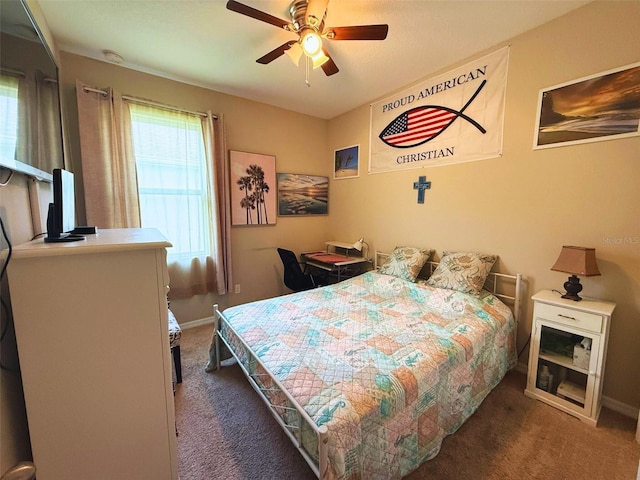 3333 Sagebrush St, Harmony, FL 34773 - carpeted bedroom featuring baseboards and ceiling fan