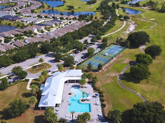 3333 Sagebrush St, Harmony, FL 34773 - aerial overview of property's location with a large body of water, a pool area, and a local golf course
