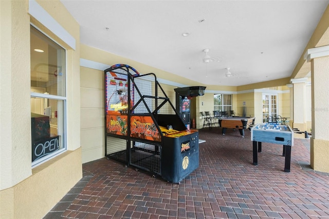 5038 Tideview Cir Unit 21, Orlando, FL 32819 - game room with brick patterned flooring and billiards table