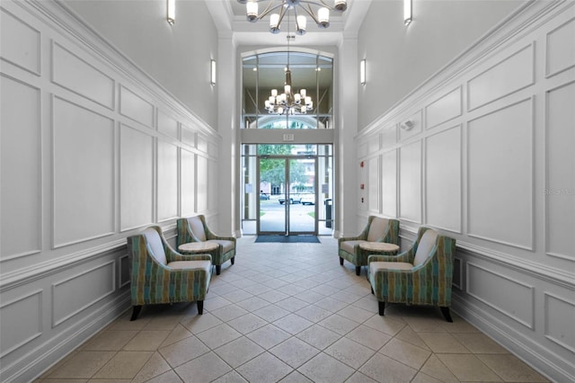5038 Tideview Cir Unit 21, Orlando, FL 32819 - lobby featuring a decorative wall and a high ceiling
