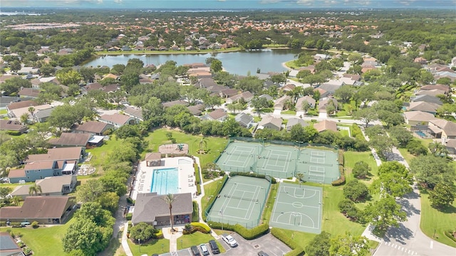 501 Dunoon St, Ocoee, FL 34761 - aerial view of property's location with a nearby body of water, nearby suburban area, and a pool area