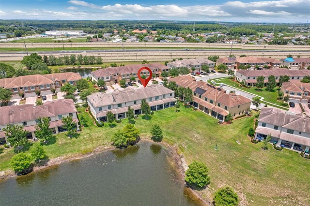 1628 Portofino Meadows Blvd, Orlando, FL 32824 - aerial view of residential area featuring a large body of water