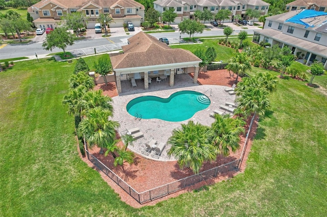 1628 Portofino Meadows Blvd, Orlando, FL 32824 - view of swimming pool with a residential view and a patio area