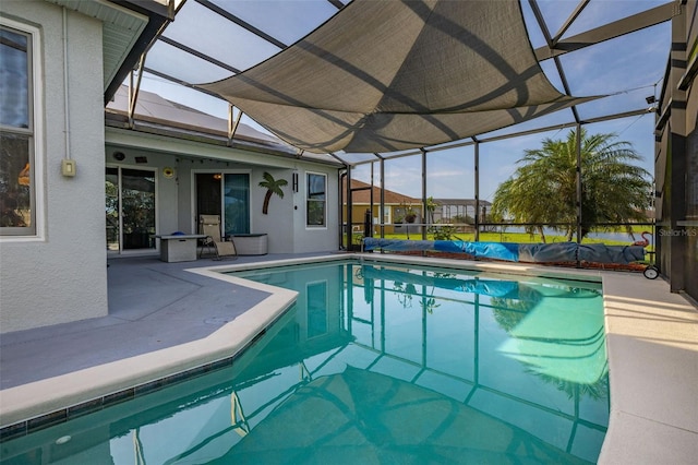 1760 Boat Launch Rd, Kissimmee, FL 34746 - view of swimming pool featuring a covered pool, a lanai, and a patio