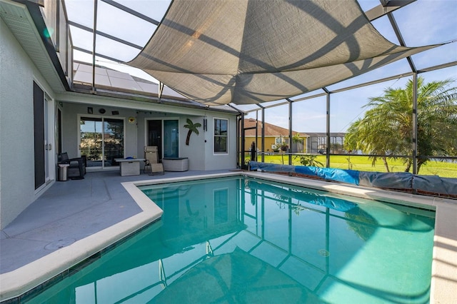 1760 Boat Launch Rd, Kissimmee, FL 34746 - view of pool featuring a covered pool, a patio, and a lanai