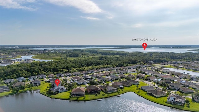 1760 Boat Launch Rd, Kissimmee, FL 34746 - aerial perspective of suburban area with a nearby body of water