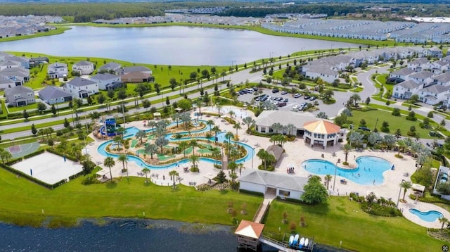 4903 Windermere Ave, Kissimmee, FL 34746 - bird's eye view of a pool area and a large body of water