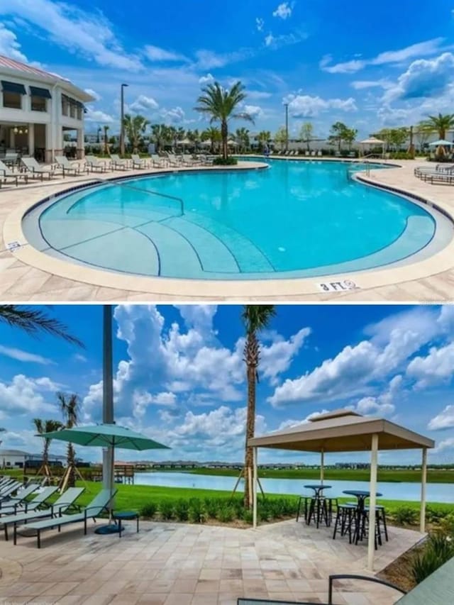 4903 Windermere Ave, Kissimmee, FL 34746 - community pool with a water view and a patio