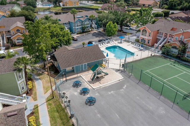 3151 Britannia Blvd Unit C, Kissimmee, FL 34747 - aerial perspective of suburban area featuring a pool area