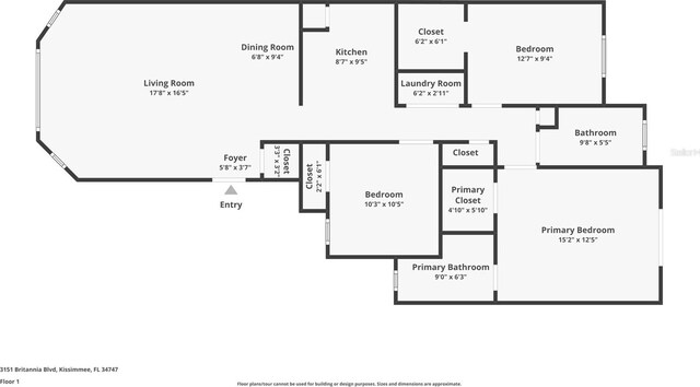 3151 Britannia Blvd Unit C, Kissimmee, FL 34747 - room layout