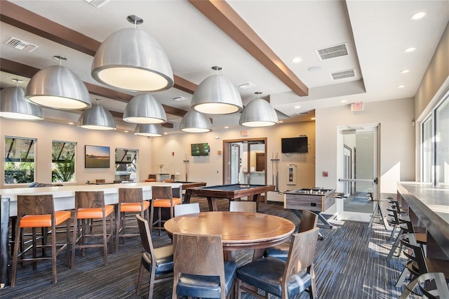 1312 Royal St George Blvd, Davenport, FL 33896 - carpeted dining room featuring pool table, recessed lighting, and a community bar