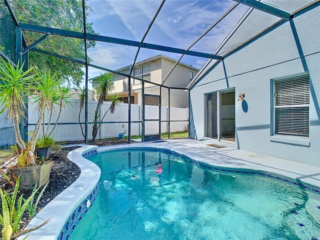 1851 Hammock Moss Dr, Orlando, FL 32820 - view of swimming pool with a patio area and glass enclosure