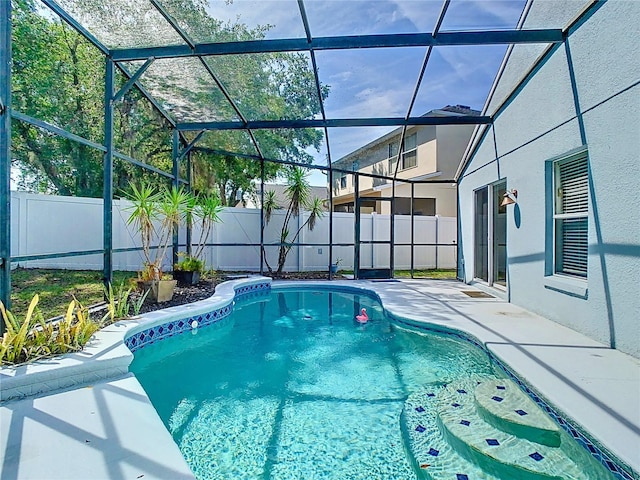 1851 Hammock Moss Dr, Orlando, FL 32820 - view of pool featuring a fenced backyard, a patio, and a lanai