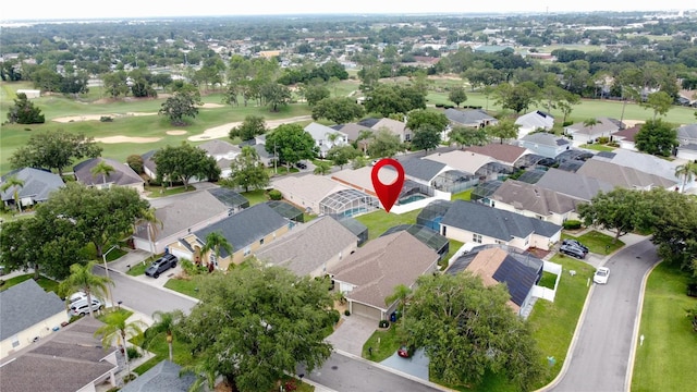 1364 Rebecca Dr, Haines City, FL 33844 - aerial overview of property's location with a golf course and nearby suburban area