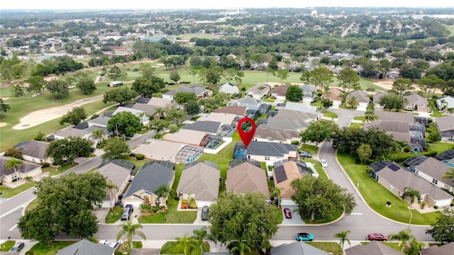 1364 Rebecca Dr, Haines City, FL 33844 - aerial perspective of suburban area featuring a local golf course