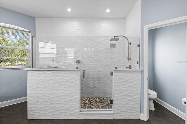 3427 Harborside Ct, Kissimmee, FL 34746 - full bathroom with a shower stall, recessed lighting, and tile patterned floors