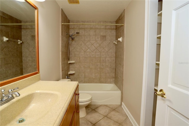 1843 Harbor Blvd, Kissimmee, FL 34744 - bathroom with tile patterned flooring, vanity, and tub / shower combination