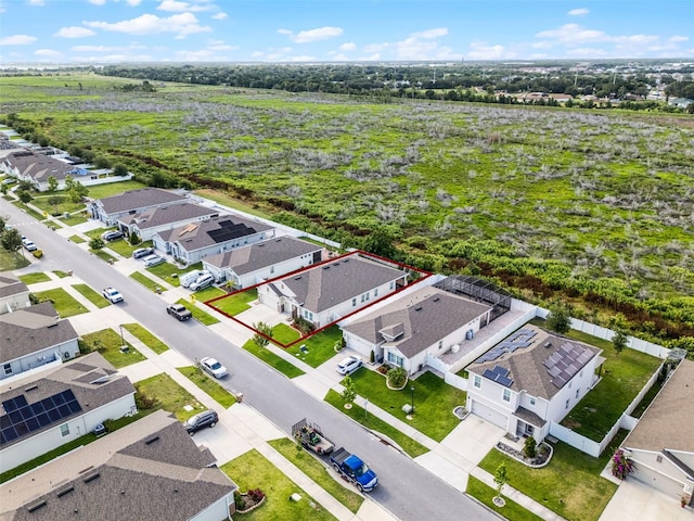 1951 Partin Terrace Rd, Kissimmee, FL 34744 - aerial perspective of suburban area with property parcel outlined
