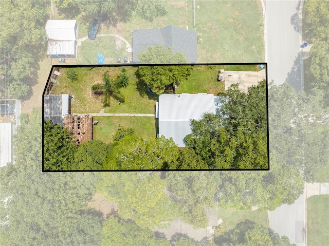 517 Carolina Ave, Saint Cloud, FL 34769 - aerial view of property and surrounding area featuring property boundaries highlighted