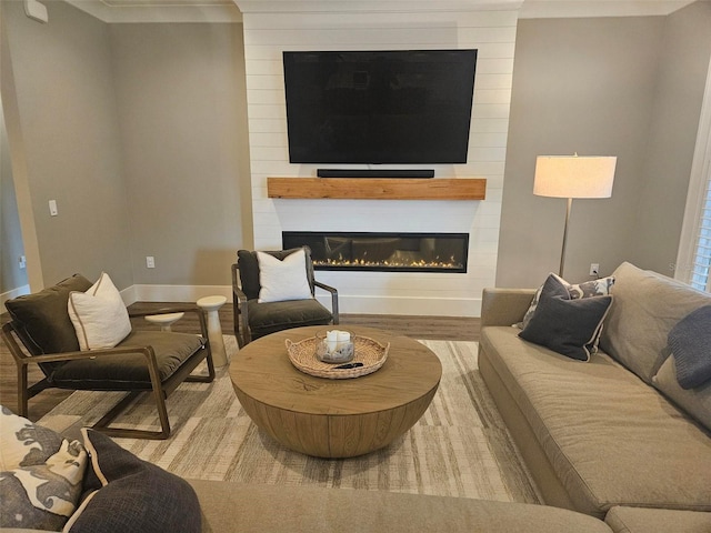 960 Civitas Way, Winter Garden, FL 34787 - living area featuring wood finished floors, baseboards, and a fireplace