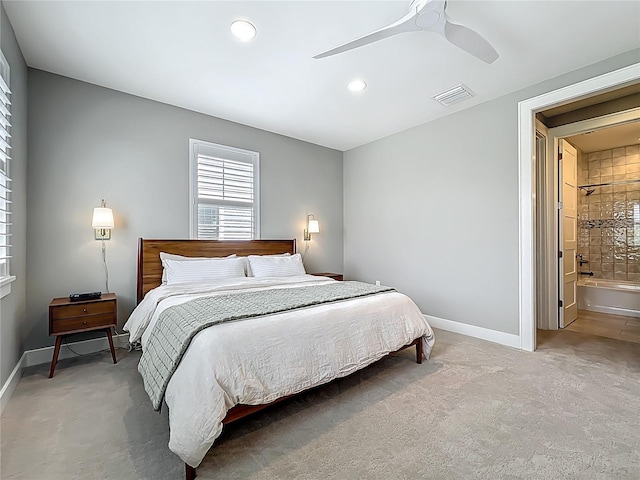 960 Civitas Way, Winter Garden, FL 34787 - bedroom featuring light carpet, baseboards, recessed lighting, and a ceiling fan