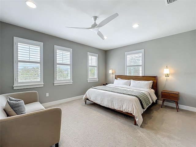 960 Civitas Way, Winter Garden, FL 34787 - bedroom featuring carpet floors, baseboards, recessed lighting, and a ceiling fan