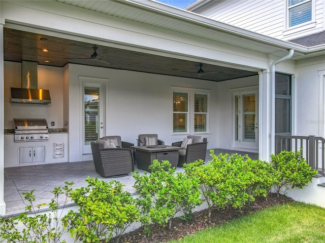 960 Civitas Way, Winter Garden, FL 34787 - view of patio featuring a ceiling fan and an outdoor living space