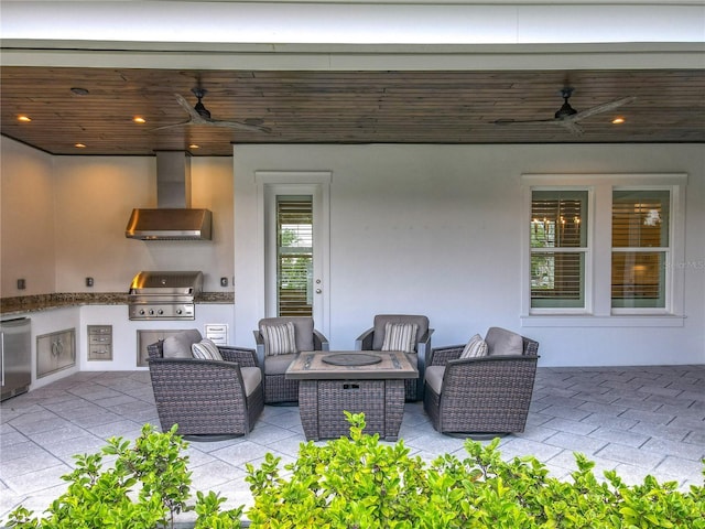 960 Civitas Way, Winter Garden, FL 34787 - view of patio featuring ceiling fan and an outdoor hangout area