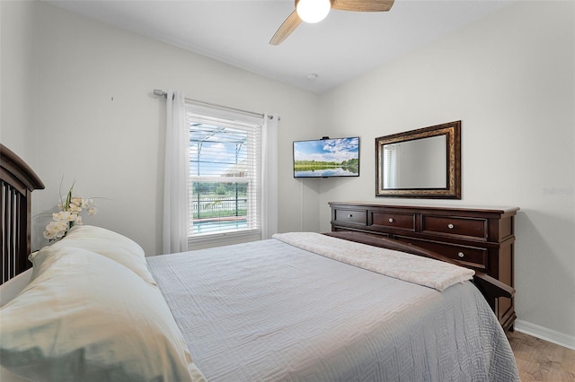 3420 Middlebrook Pl, Harmony, FL 34773 - bedroom with wood finished floors and ceiling fan